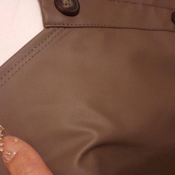 Polyurethane Spandex Light Brown Cutest Dress with T shirt. Front pockets.. - Picture 5 of 5